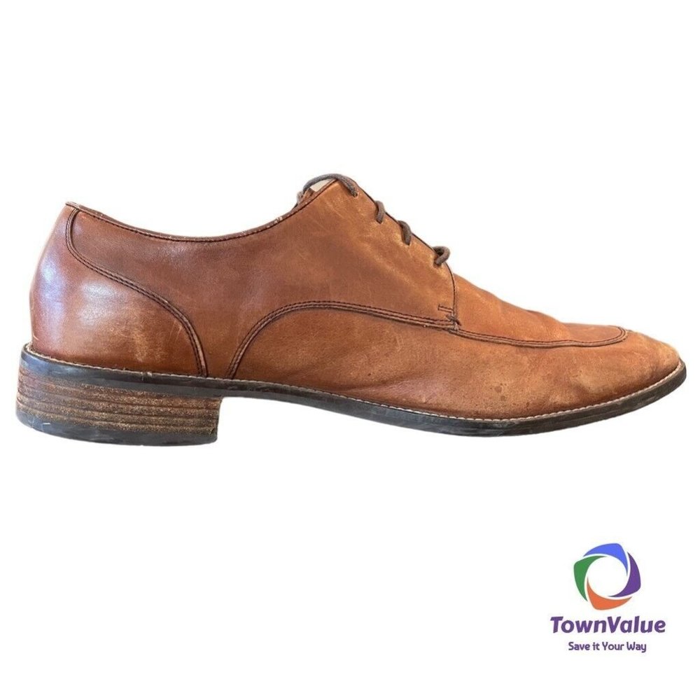 Cole Haan Mens Lenox Hill Oxford Dress Shoes Brown Leather Split Toe Lace Up 14M